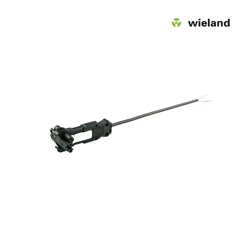 Wieland GST18I3 T-SPLITTER inklusive Anschlusskabel Stecker 1 MM² 0,3 Meter schwarz