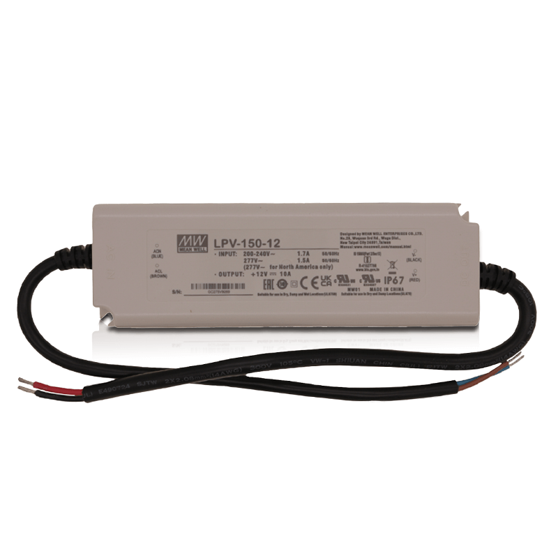 12-V-TREIBER | MEANWELL | IP67 | 150 W