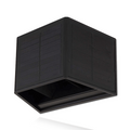 led solar wandlamp zwart muur