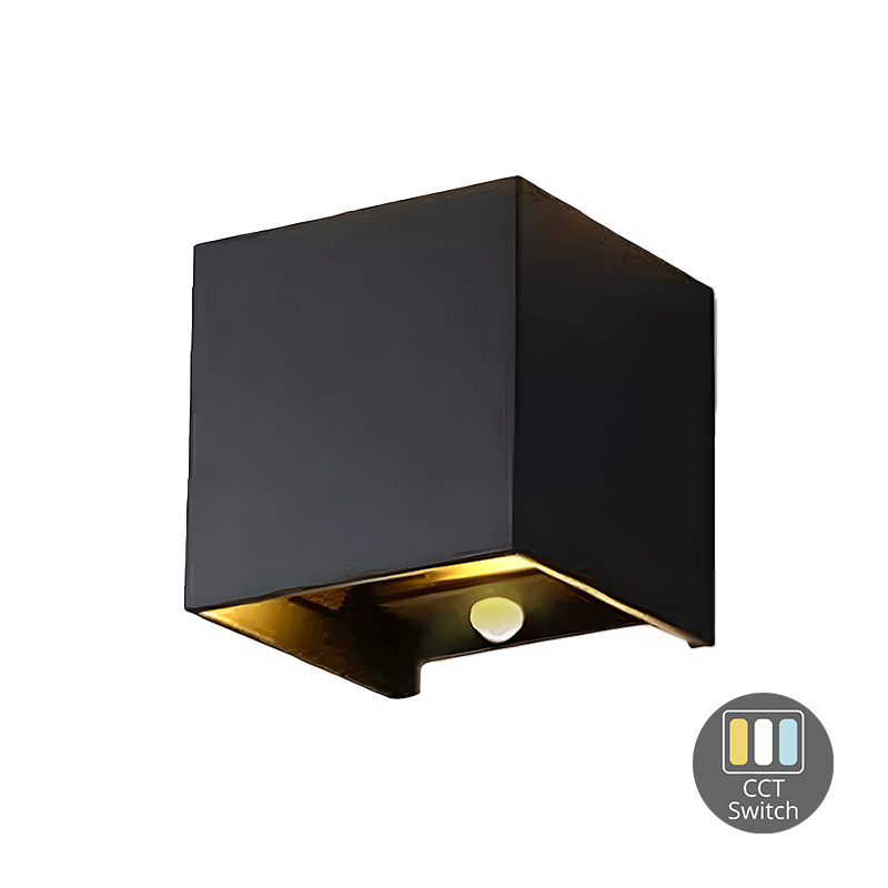 LED CUBE | THEBE | 2X3W | DIMMBAR | SCHWARZ | CCT-SCHALTER
