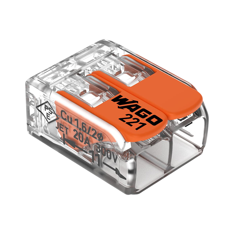 WAGO® KLEMME | 2 DRÄHTE | 0.2-4.0MM² | PRO 100 STÜCK
