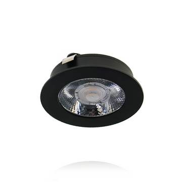 LED MEUBELSPOT | 3W | Ø63mm | 14MM HOOG | 12V(DC) | IP44 | ZWART