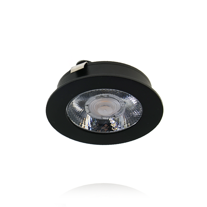 LED-MÖBELSPOT | 3W | Ø63mm | 14MM HOCH | 12V(DC) | IP44 | SCHWARZ