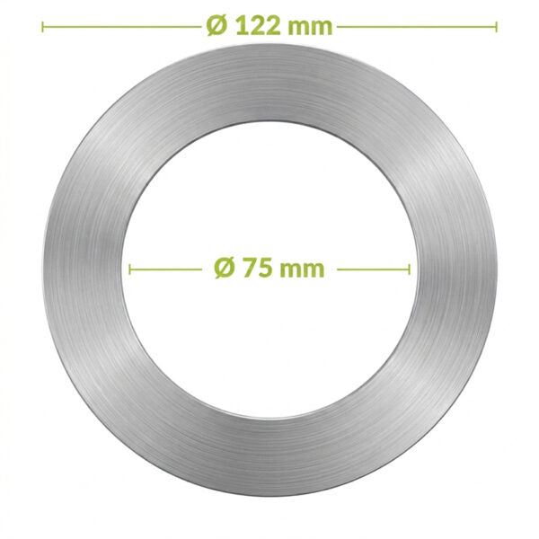 VERLOOPRING METAAL | ZILVER | Ø75-122mm | VOOR MIRAN EN VARDA