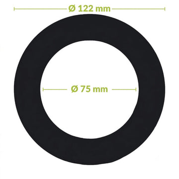 VERLOOPRING METAAL | ZWART | Ø75-122mm | VOOR MIRAN EN VARDA