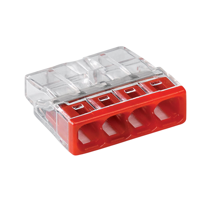 WAGO® VERBINDUNGSKLEMME | 4 DRÄHTE | 0.2-2.5MM² | PRO 100 STÜCK
