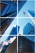 FOTOPRINT afbeelding wolkenkrabber verdeeld over 6 panelen 595 x 595 mm-0